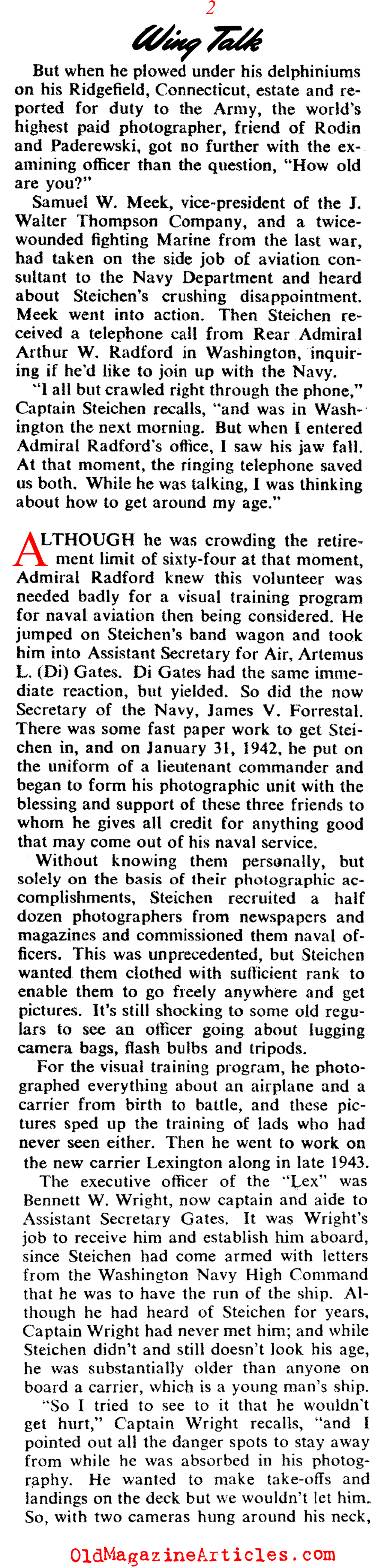 Captain Edward Steichen of the U.S.  Navy (Collier's Magazine, 1945)