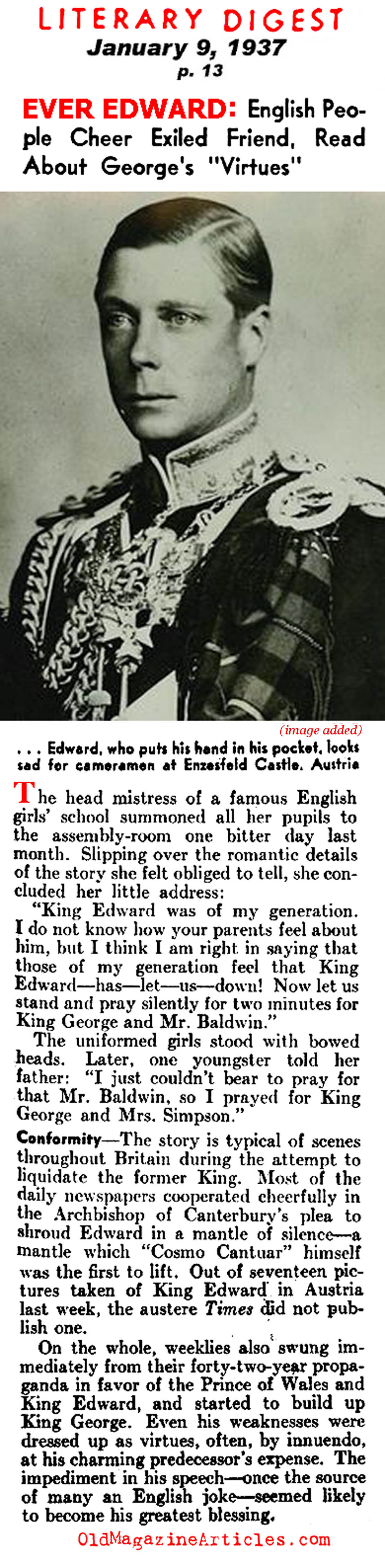 ''He Let Us Down...'' (Literary Digest, 1937)