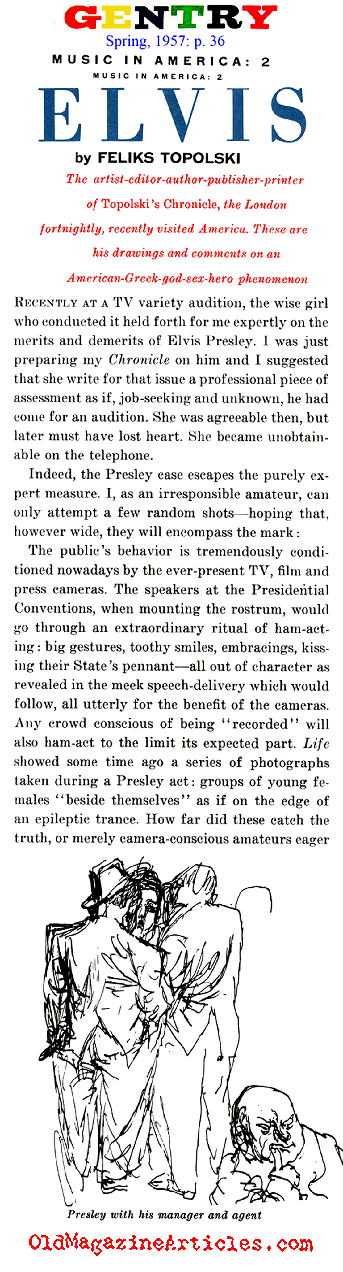 Impressions of Elvis (Gentry Magazine, 1957)