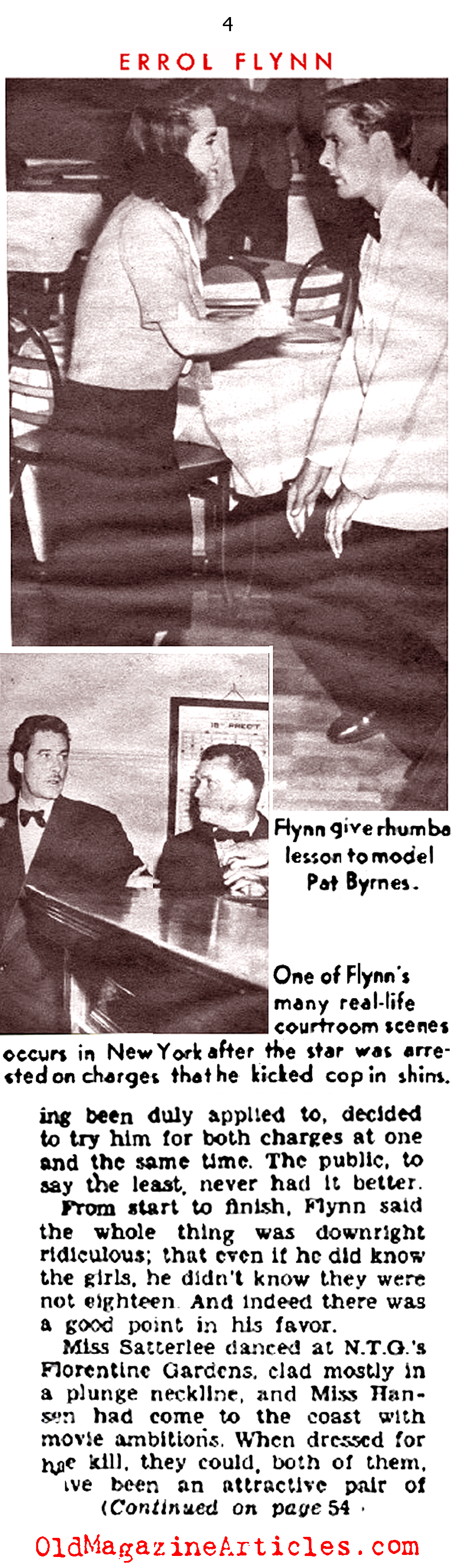 Bad-Boy Errol Flynn (Sir! Magazine, 1954)