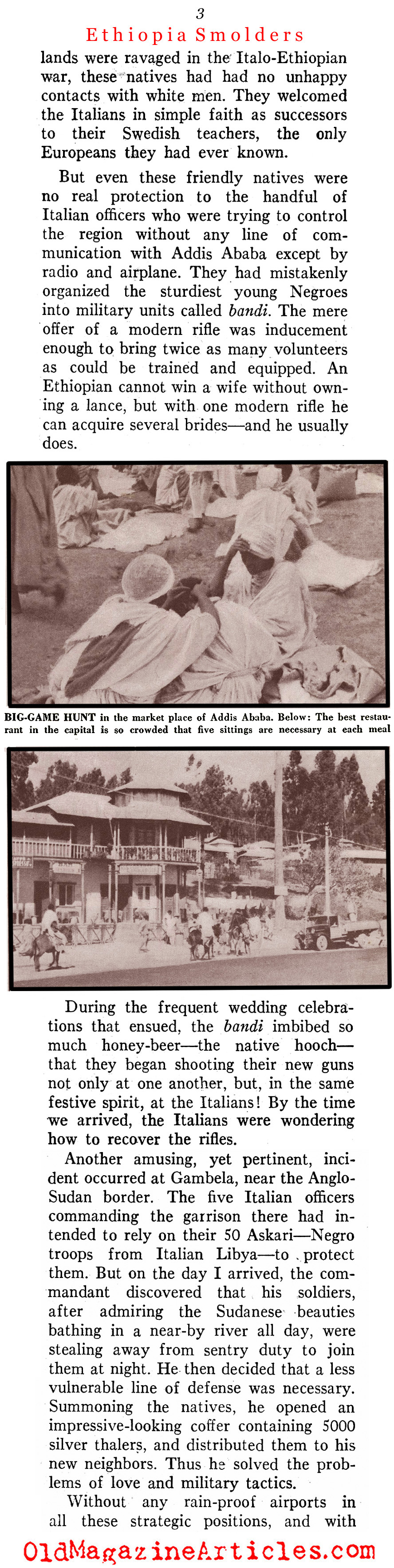 ''Ethiopia Smolders'' (Literary Digest, 1937)