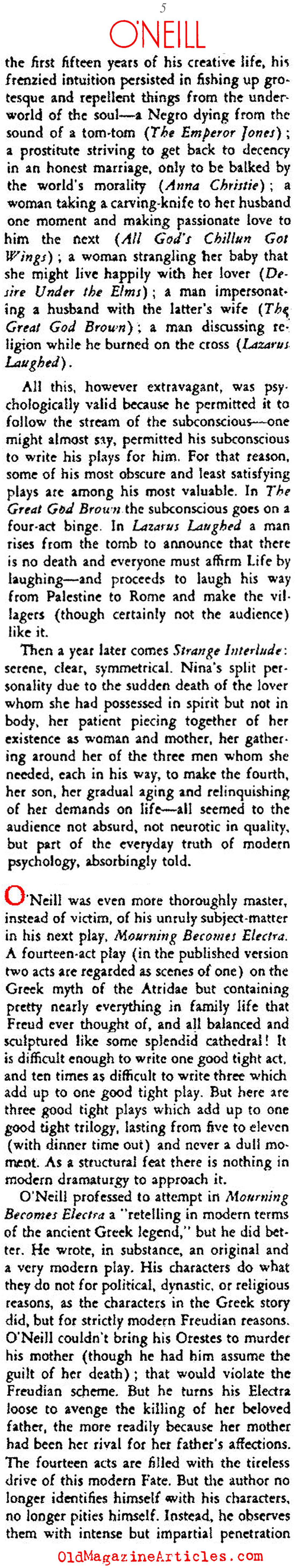 What's Next for Eugene O'Neill? (Stage Magazine, 1935)