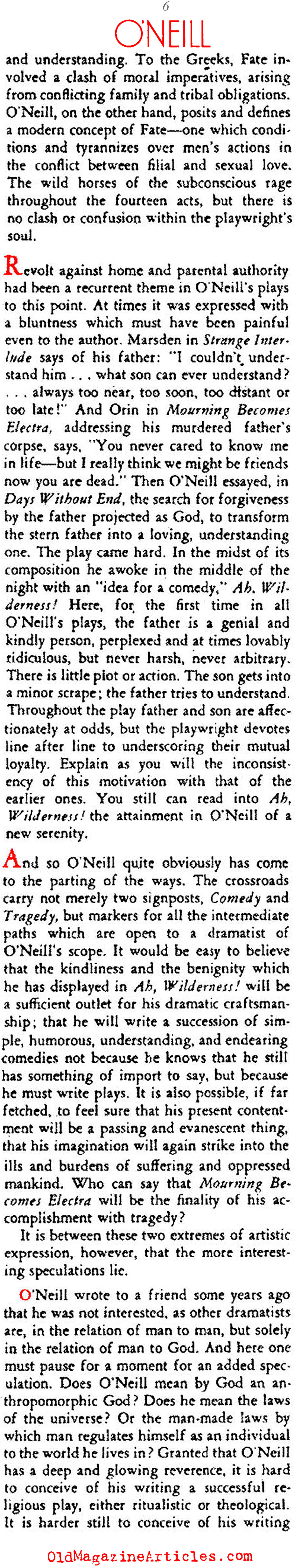 What's Next for Eugene O'Neill? (Stage Magazine, 1935)