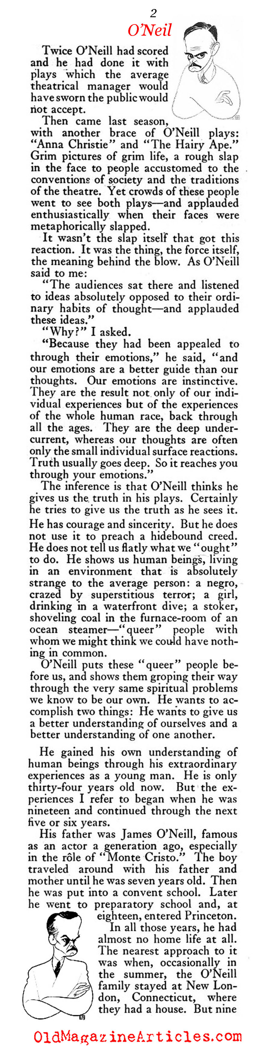 The Extraordinary Story of Eugene O'Neill (The American Magazine, 1922)