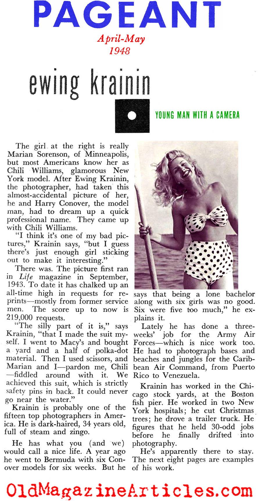Ewing Krainin (Pageant Magazine, 1952)