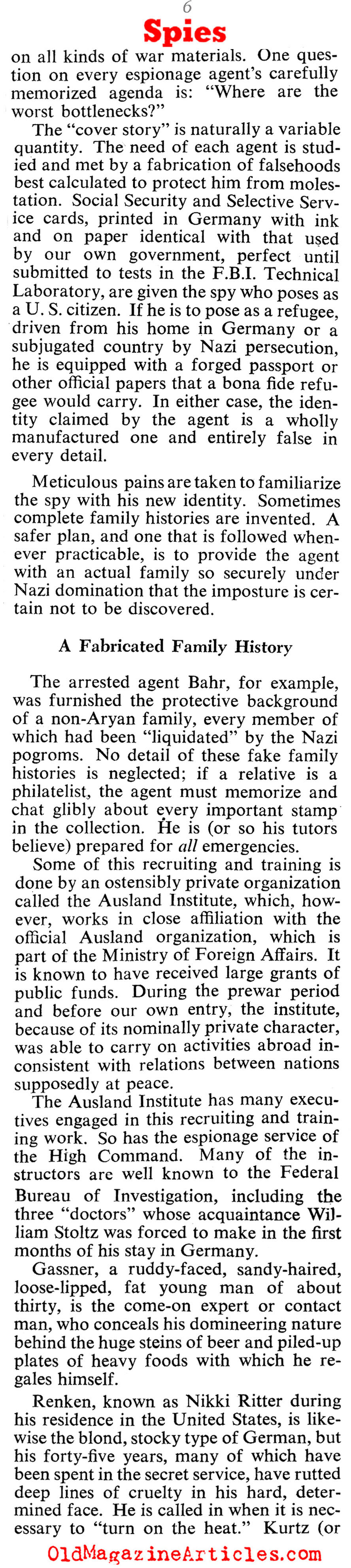 The Nazi Spy Factories (Collier's Magazine, 1943)