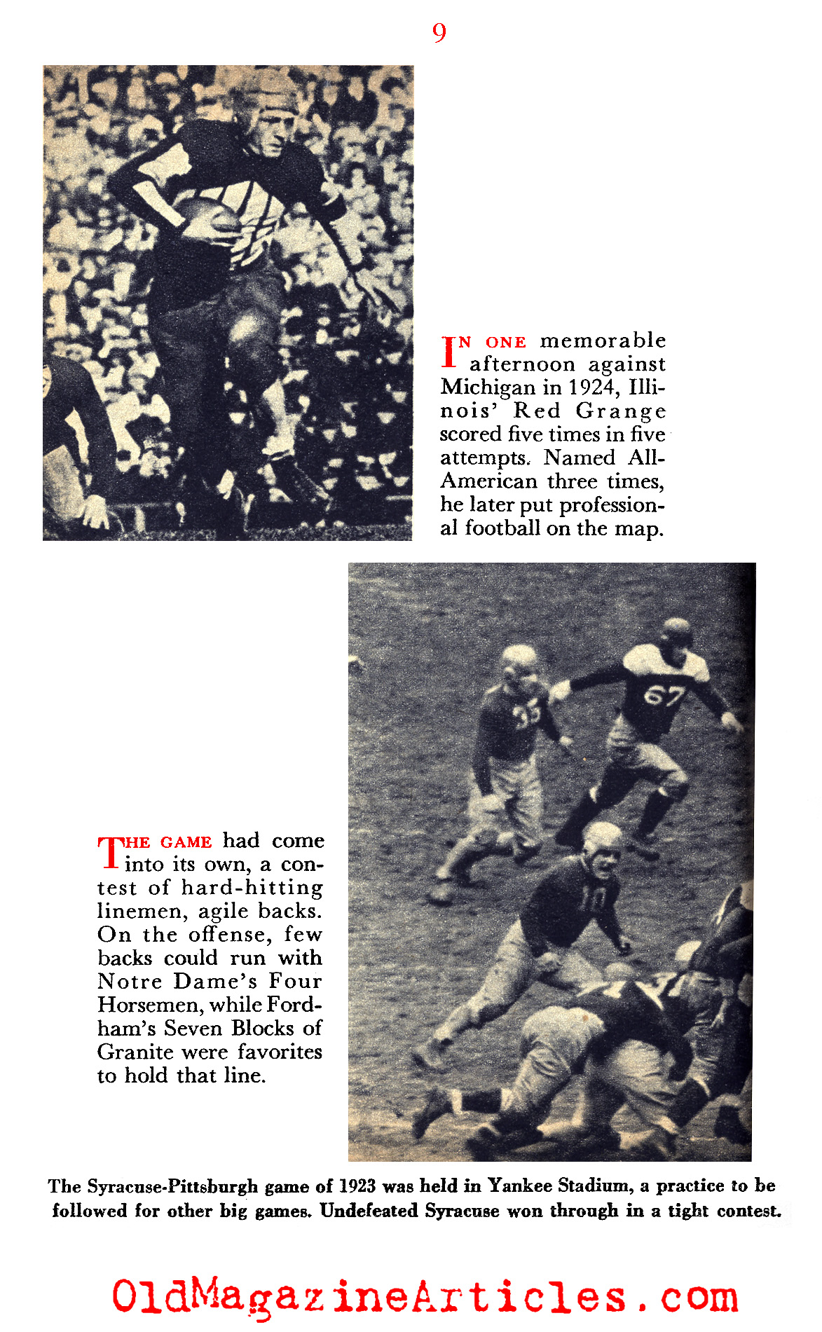 Football's First Half-Century (Coronet Magazine, 1953)