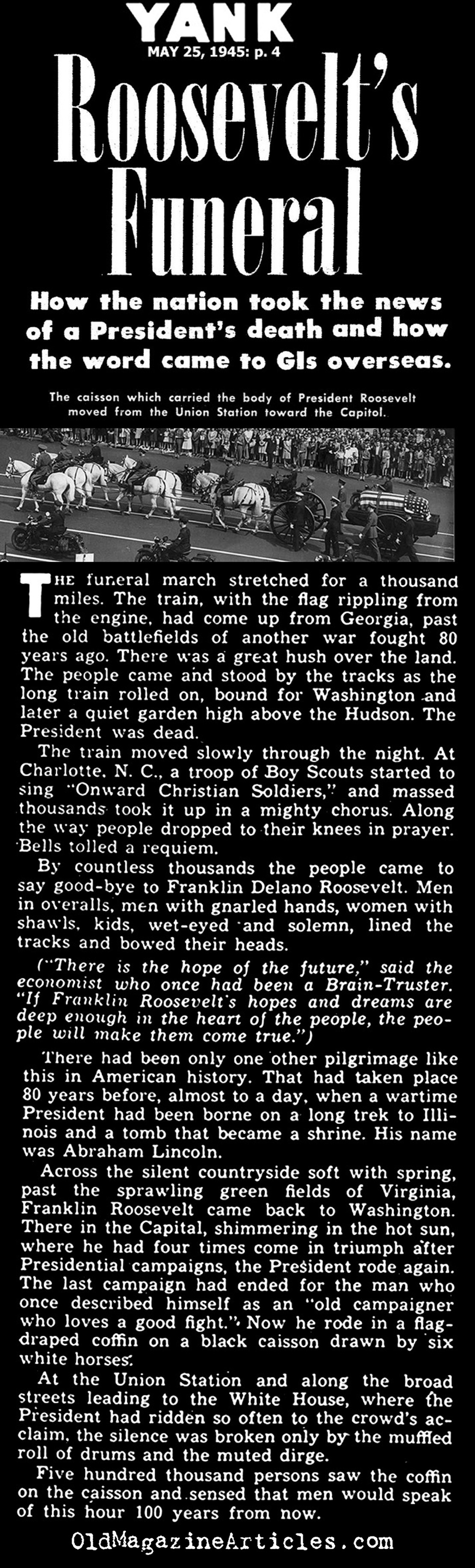 FDR's Funeral (Yank Magazine, 1945)