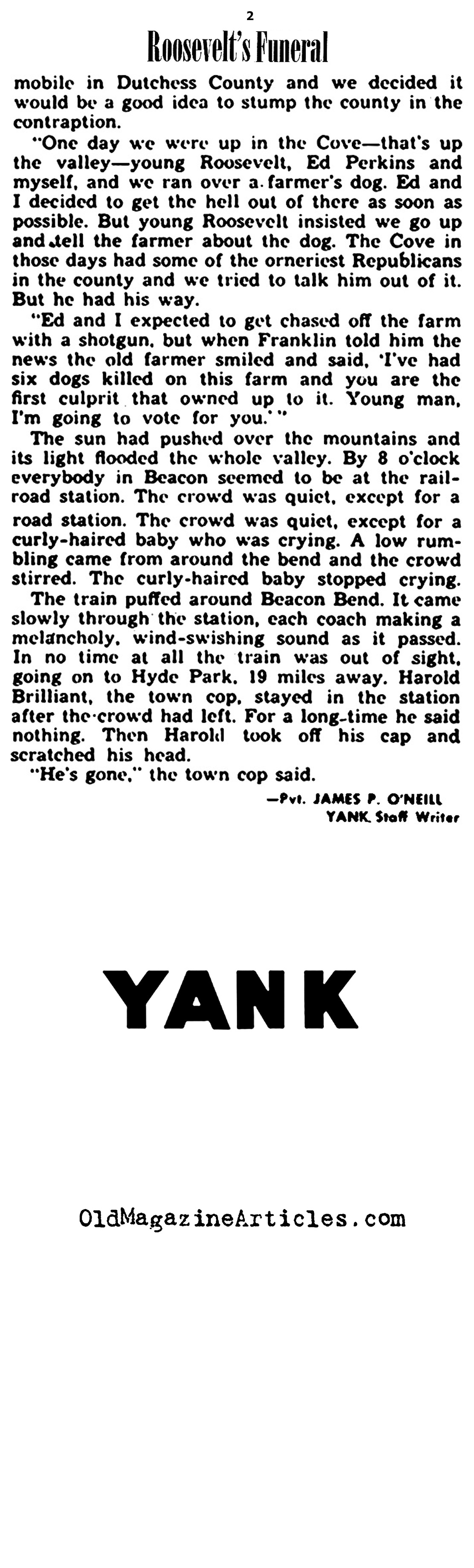 FDR's Funeral (Yank Magazine, 1945)