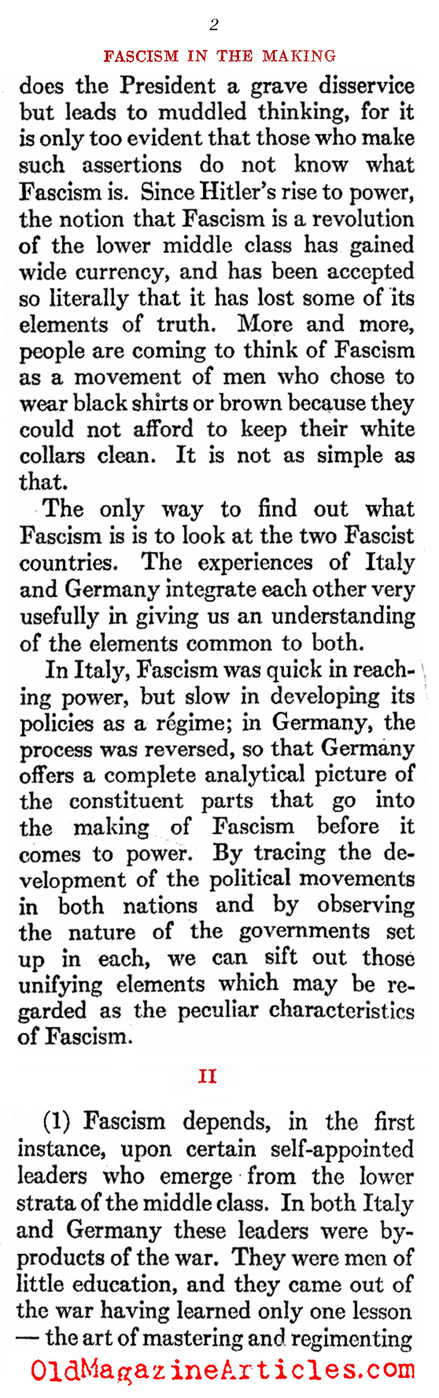''The New Deal Was Not Fascist''  (The Atlantic Monthly, 1933)