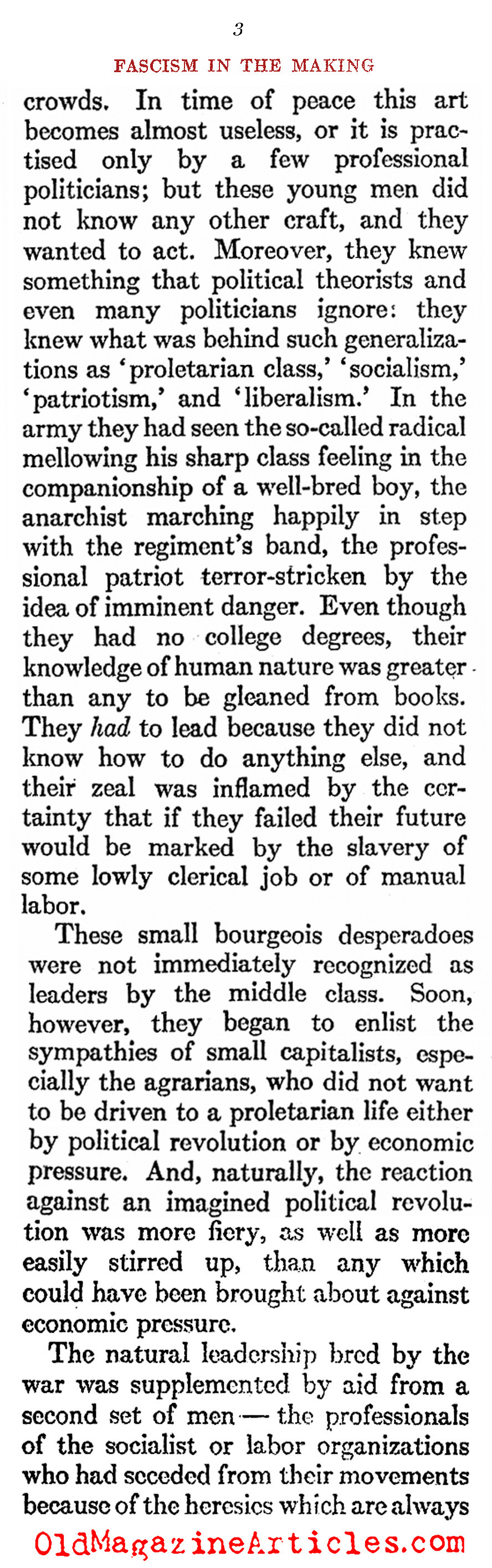 ''The New Deal Was Not Fascist''  (The Atlantic Monthly, 1933)