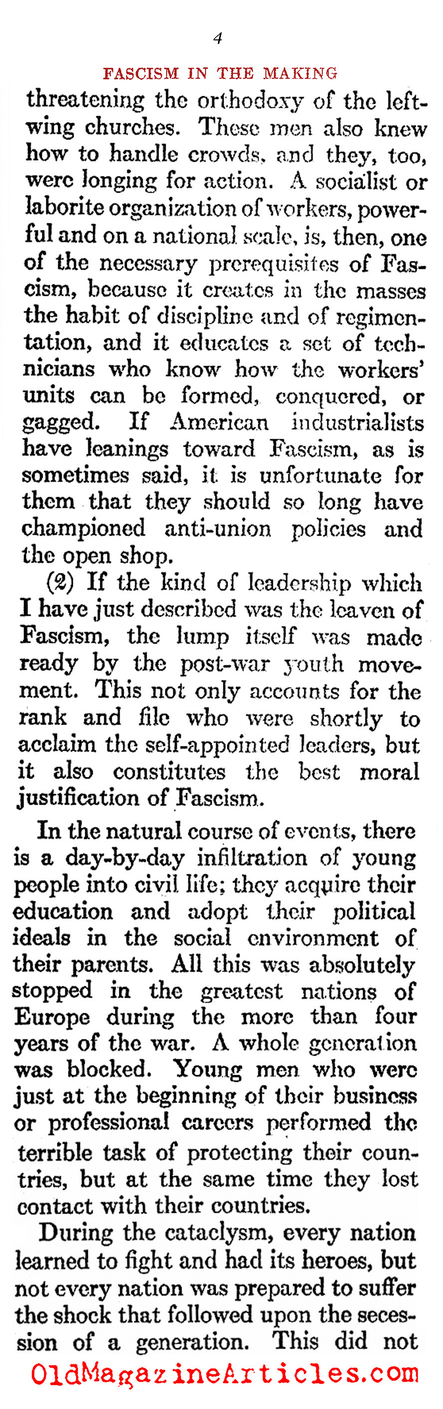 ''The New Deal Was Not Fascist''  (The Atlantic Monthly, 1933)