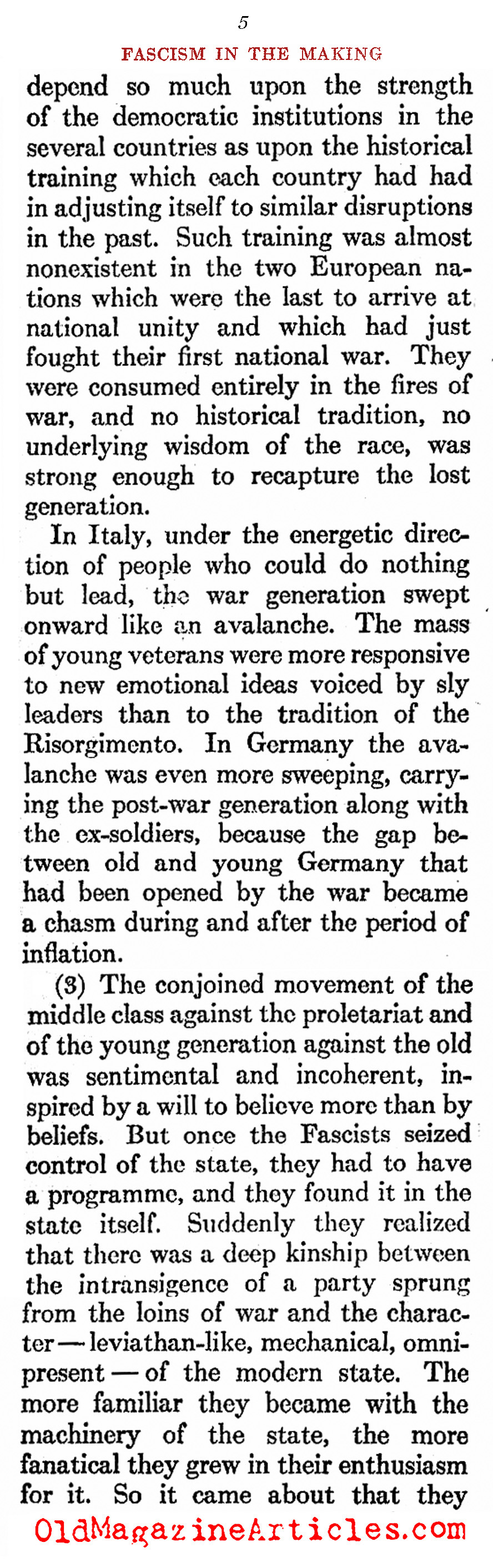 ''The New Deal Was Not Fascist''  (The Atlantic Monthly, 1933)