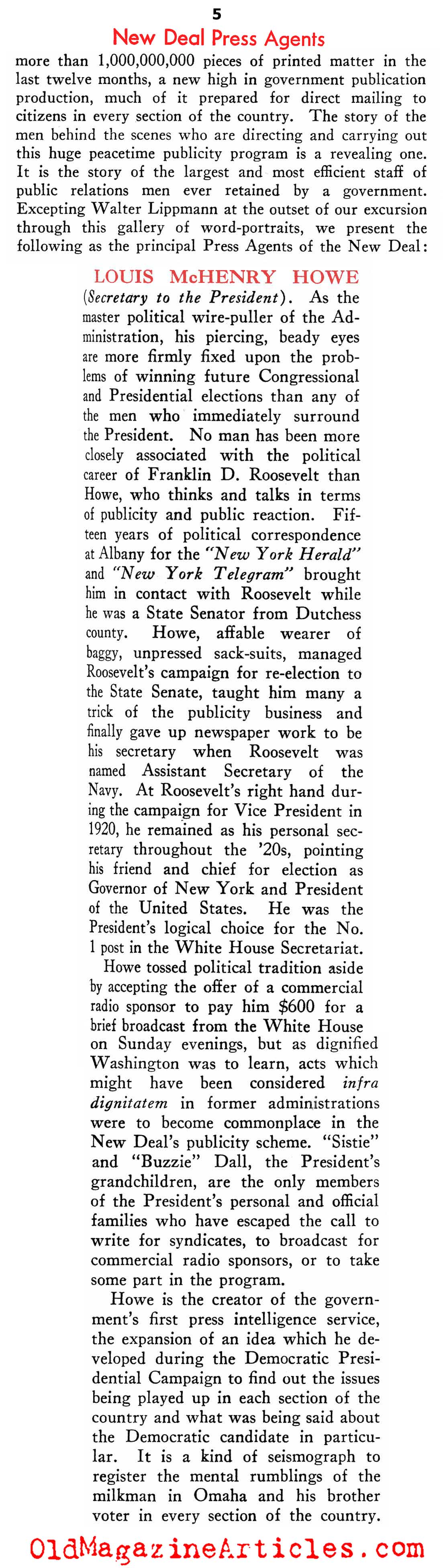FDR's Publicity Machine (New Outlook Magazine, 1934)