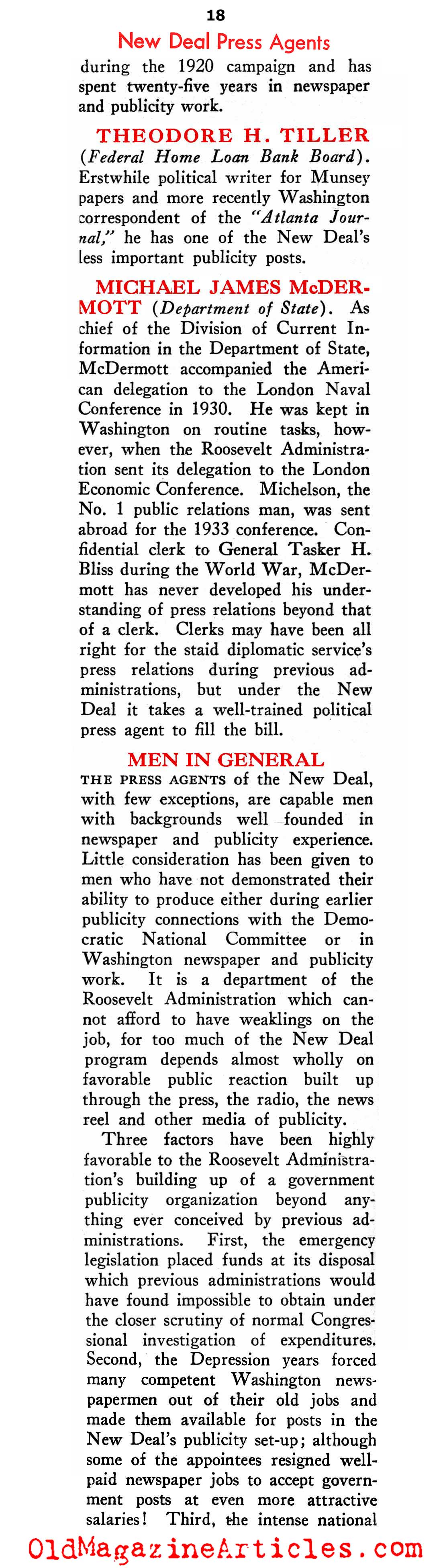 FDR's Publicity Machine (New Outlook Magazine, 1934)