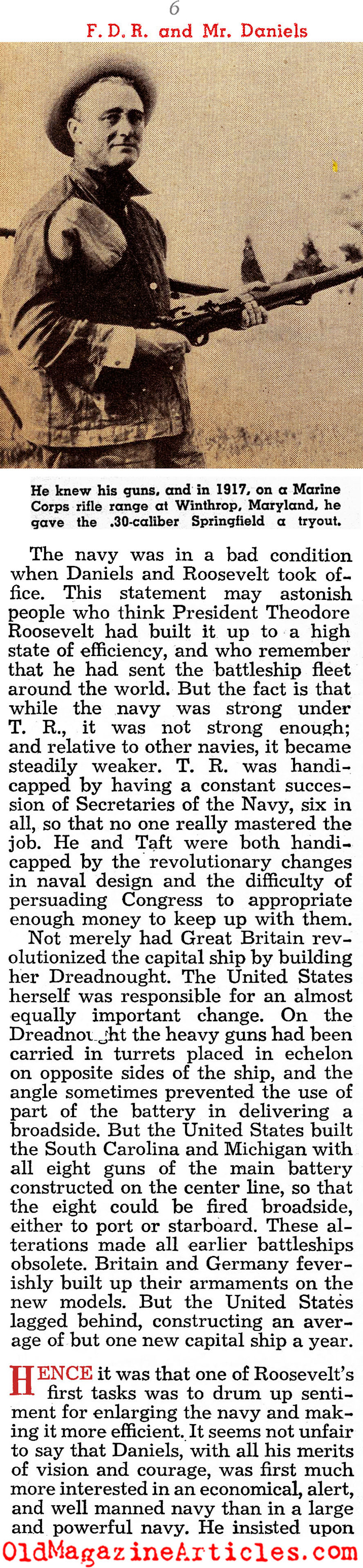 FDR in W.W. I (Liberty Magazine, 1942)