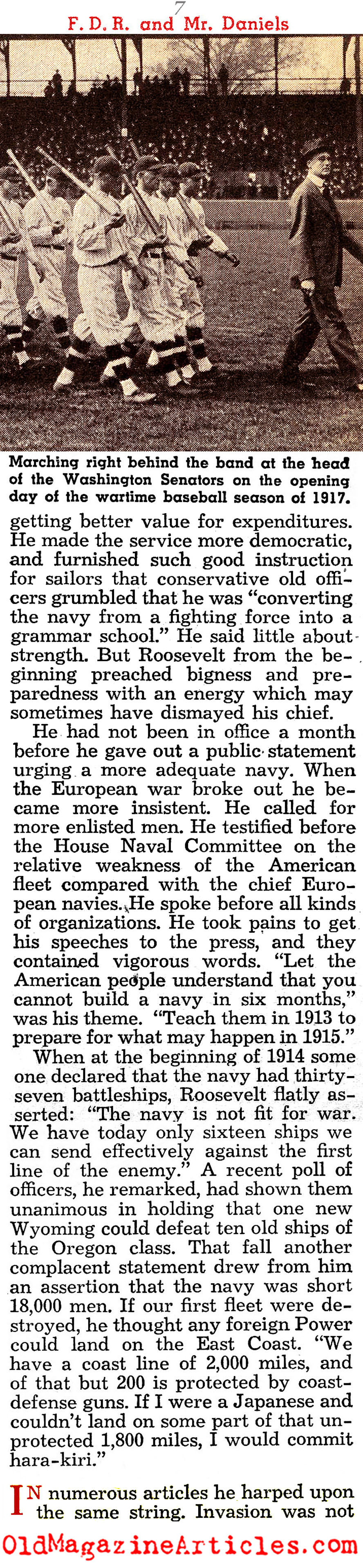 FDR in W.W. I (Liberty Magazine, 1942)