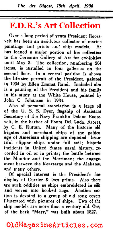 The Art Collection of FDR (Art Digest, 1936)