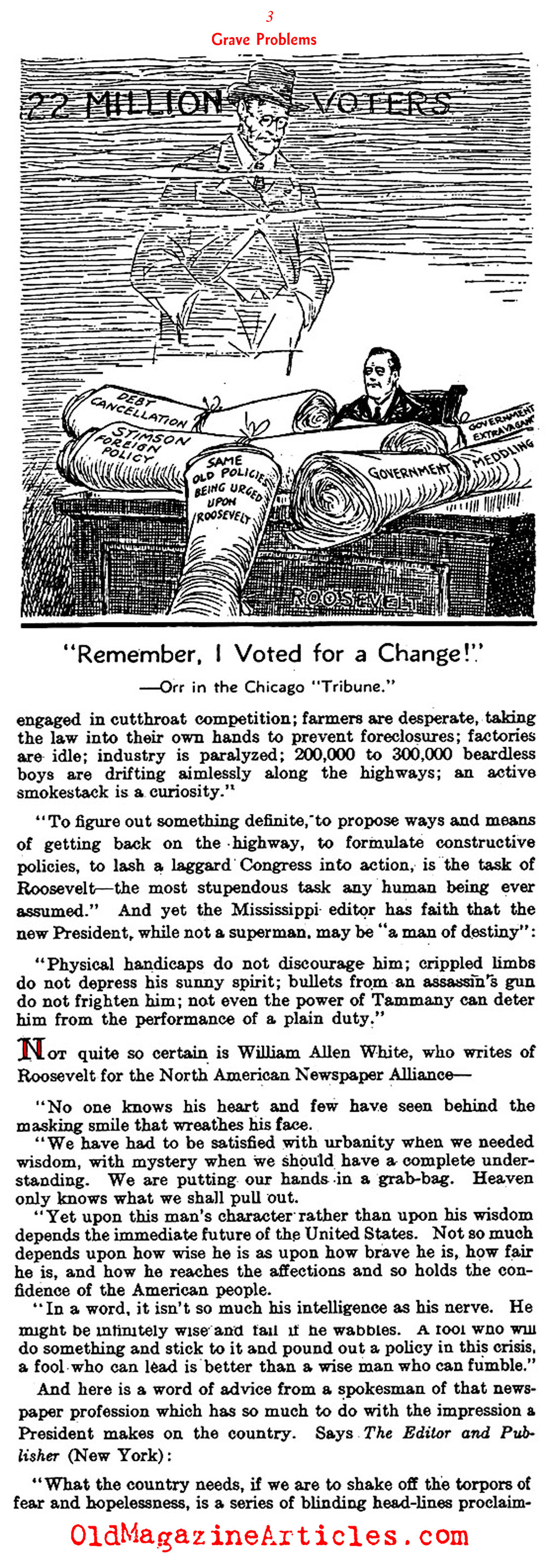 Roosevelt Takes Charge... (The Literary Digest, 1933)