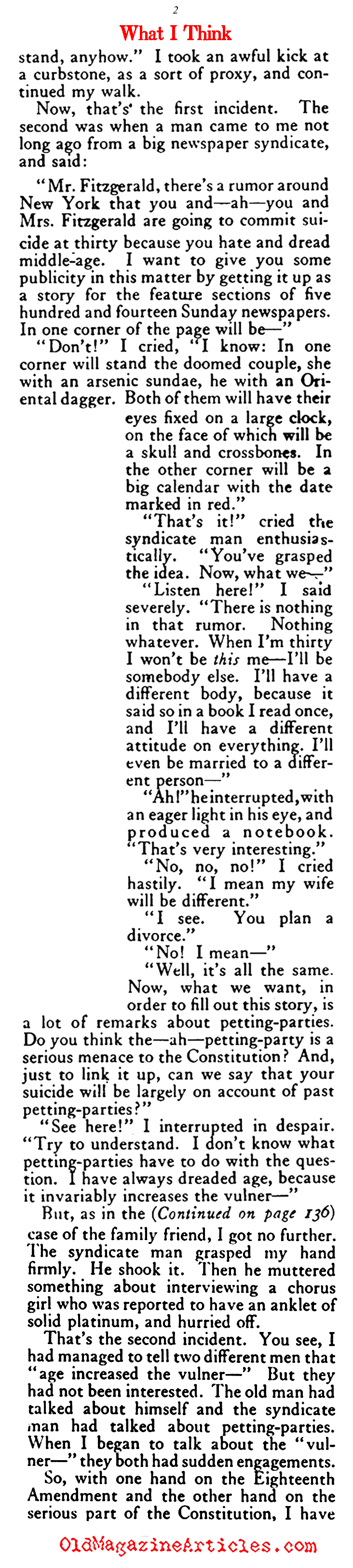 F scott fitzgerald essays