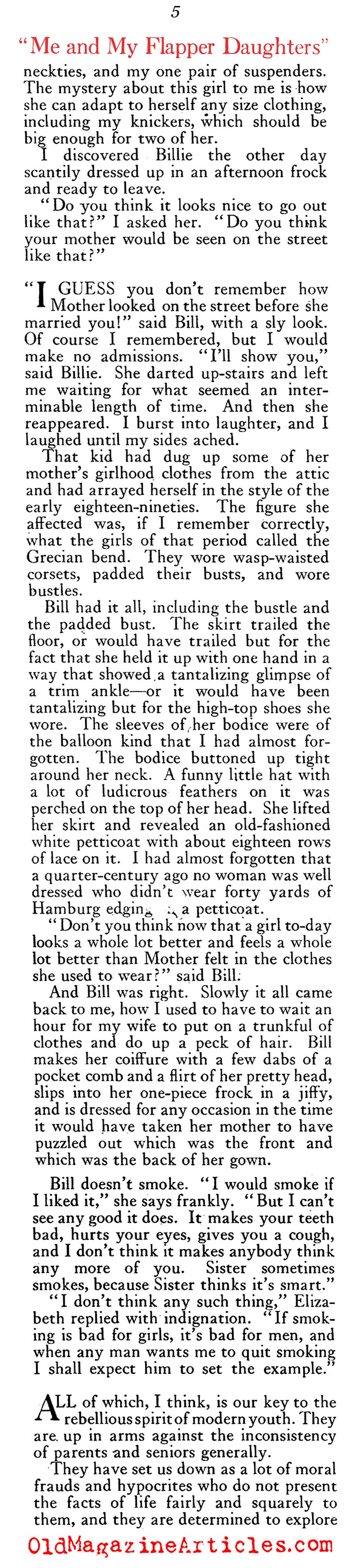 ''Me & My Flapper Daughters'' (American Magazine, 1927)