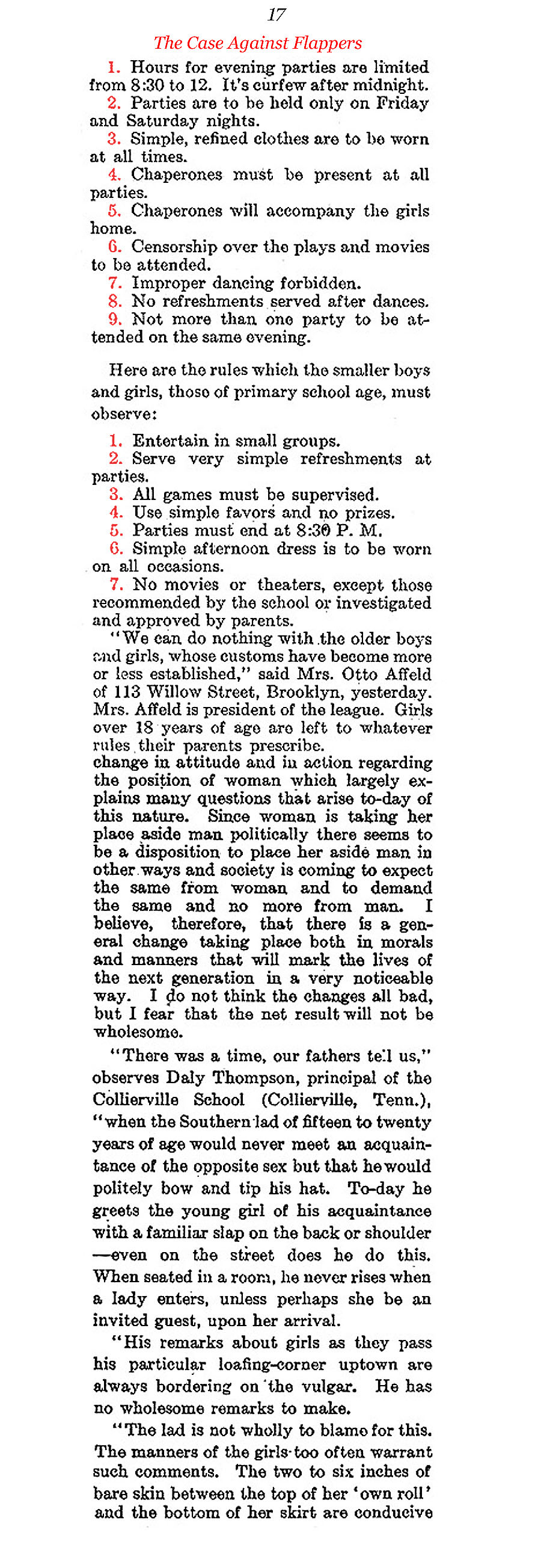 The Case Against Flappers (Literary Digest, 1922)