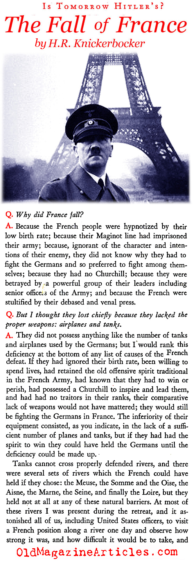 Why France Fell (Omnibooks Magazine, 1942)