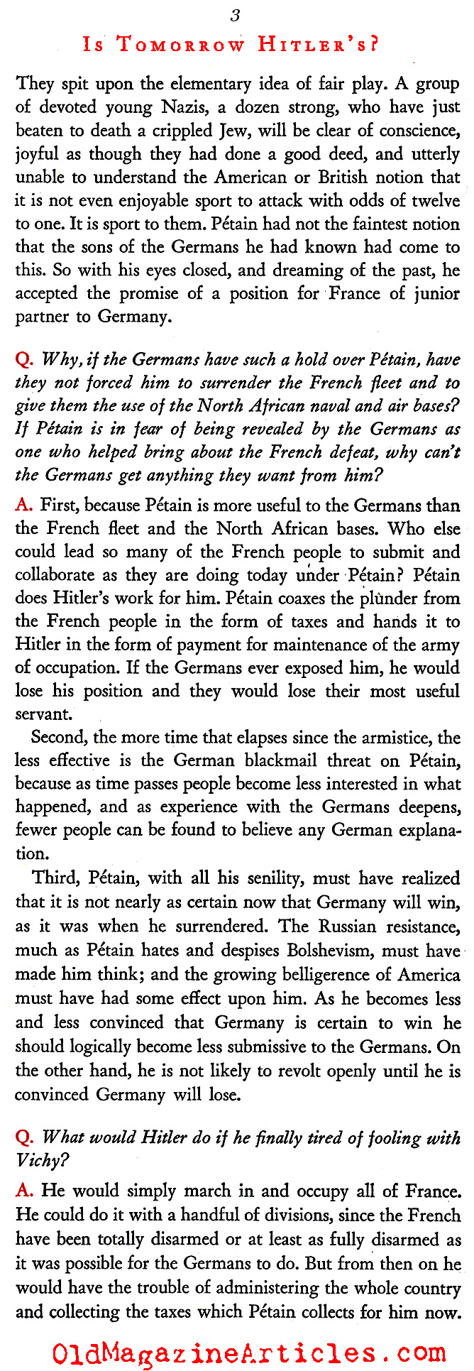 Why France Fell (Omnibooks Magazine, 1942)