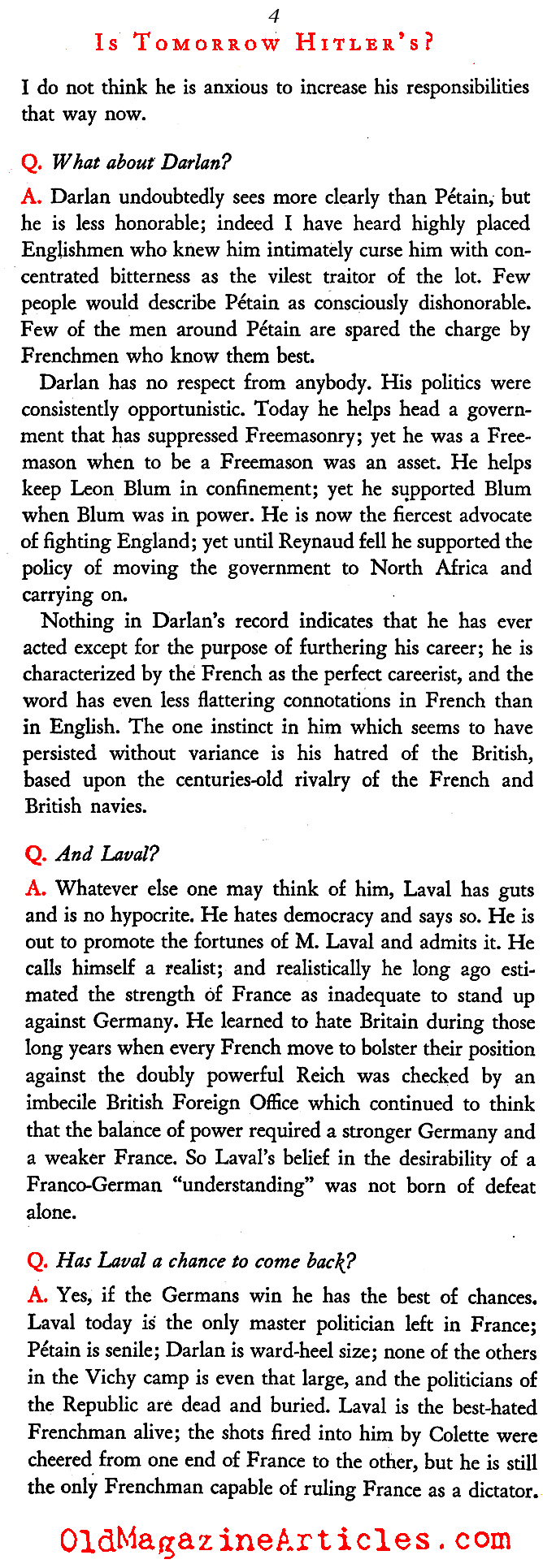 Why France Fell (Omnibooks Magazine, 1942)