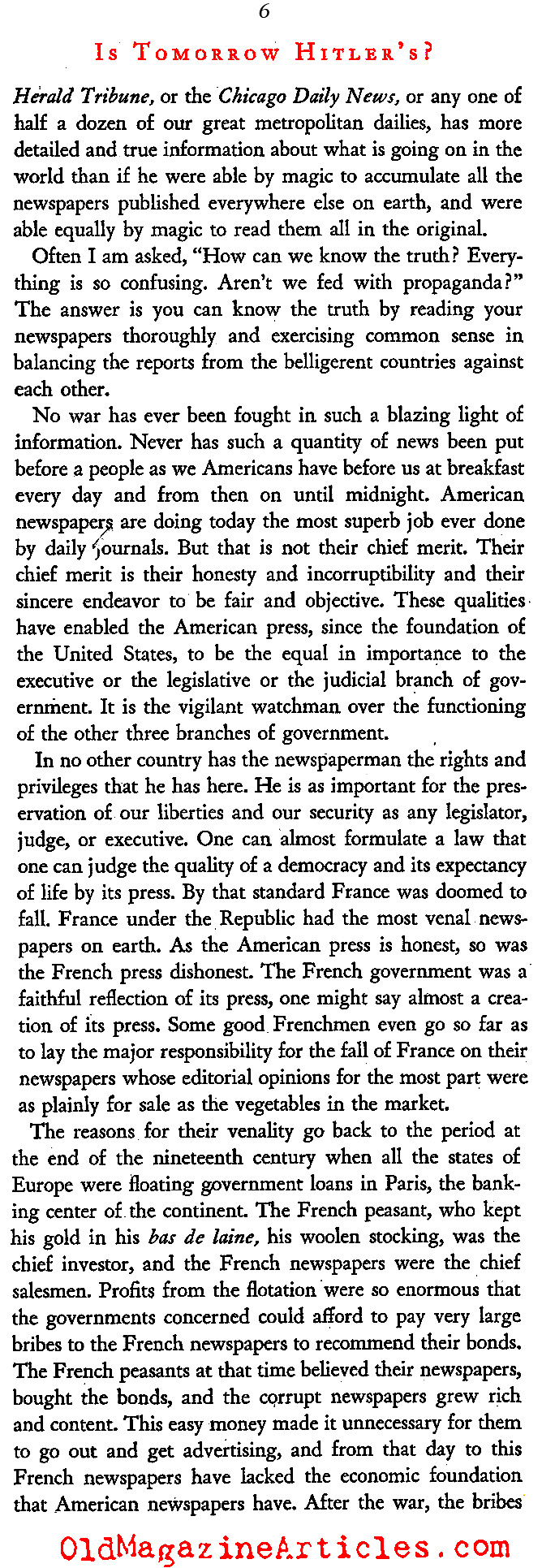 Why France Fell (Omnibooks Magazine, 1942)