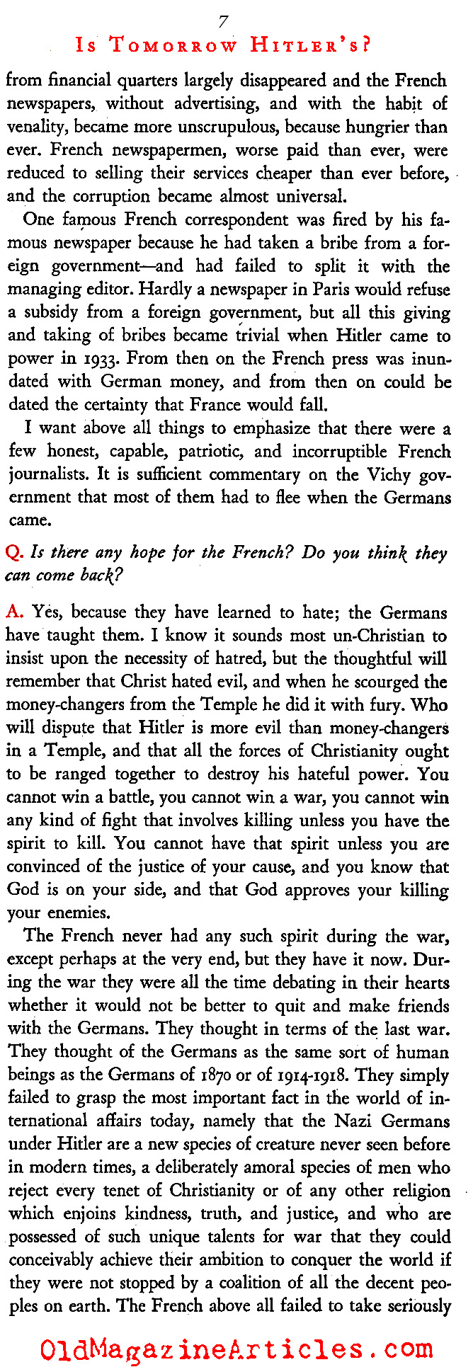 Why France Fell (Omnibooks Magazine, 1942)