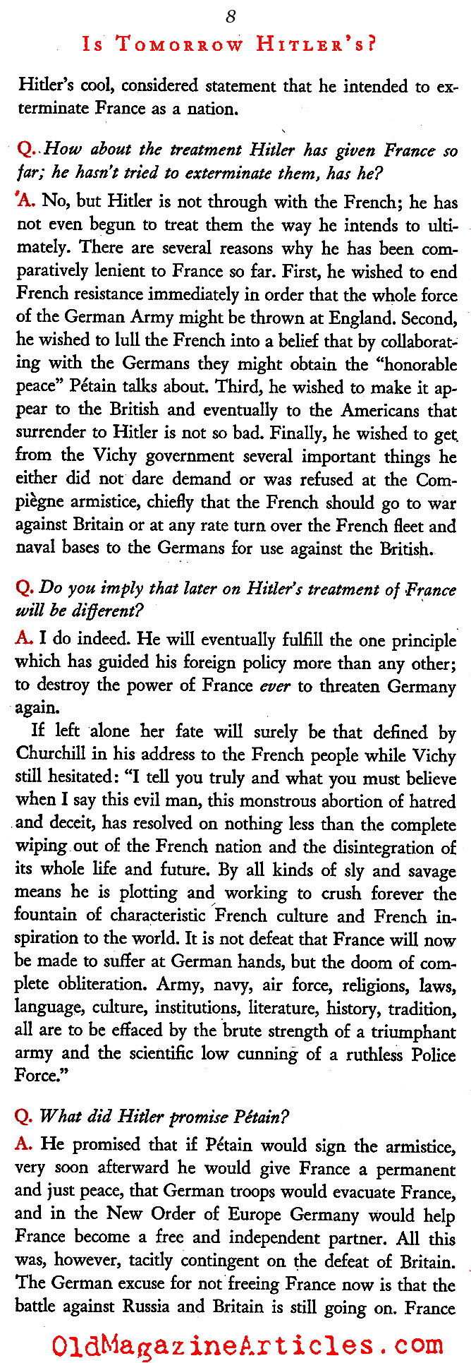 Why France Fell (Omnibooks Magazine, 1942)