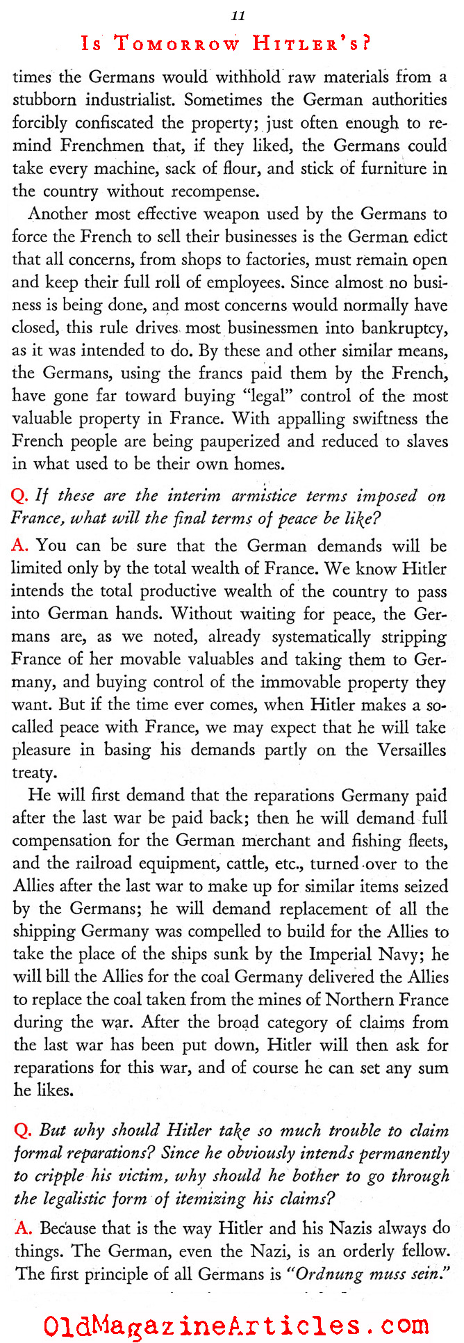 Why France Fell (Omnibooks Magazine, 1942)