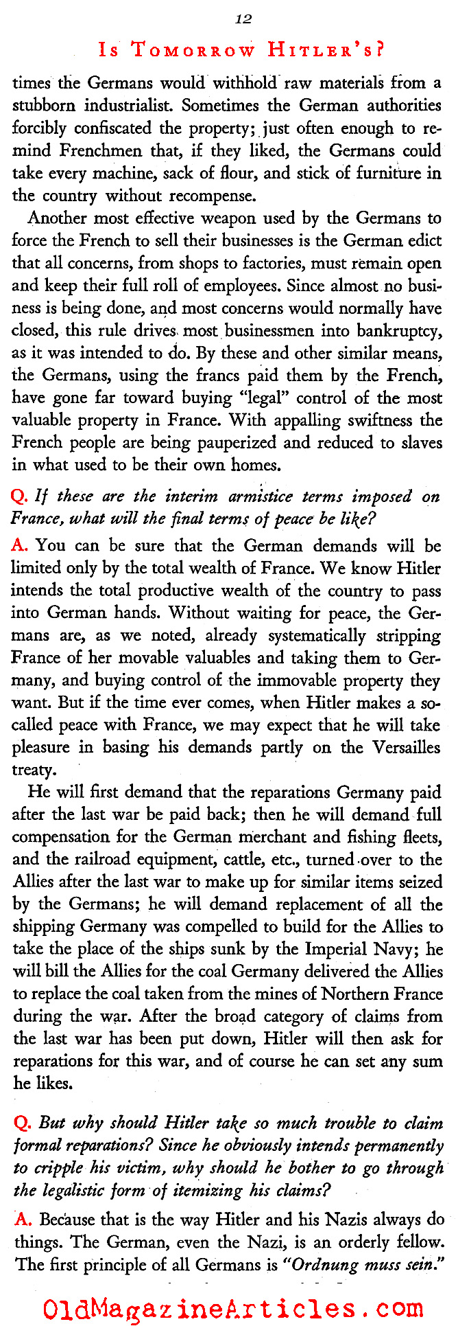 Why France Fell (Omnibooks Magazine, 1942)