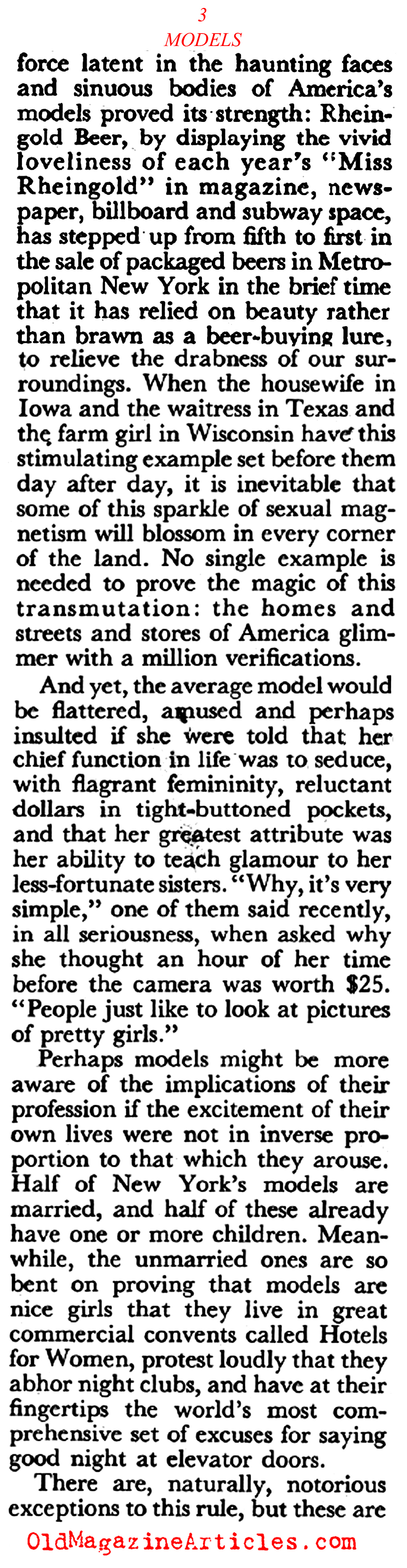 Beautiful Girls Wanted (Coronet Magazine, 1948)