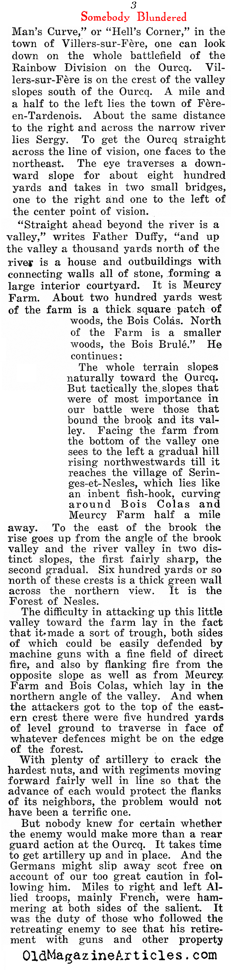 ''Father Duffy Tells What Happened'' (The Home Sector, 1920)