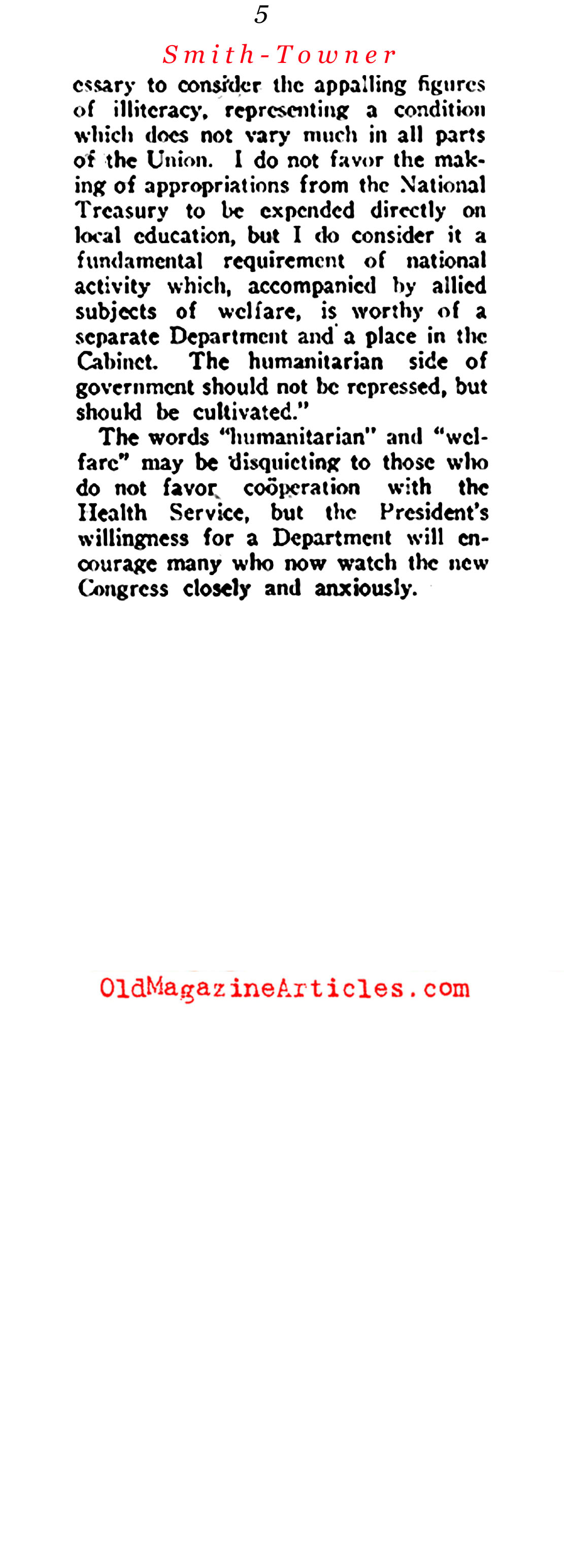 Should the Federal Government Fund Schools <i>at All?</i> (Literary Digest, 1921)