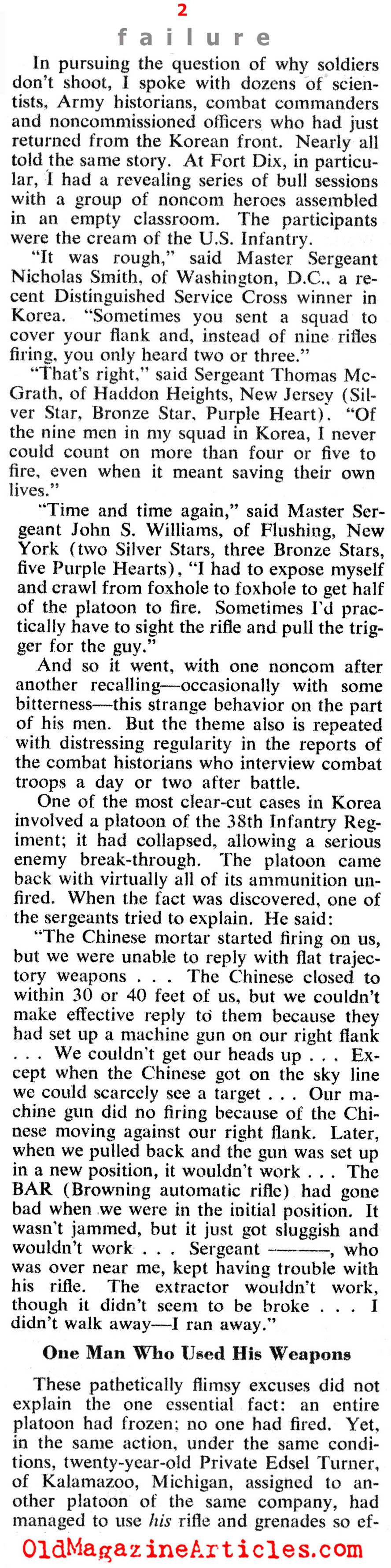 Why Only Half Our Soldiers Fire Their Rifles (Collier's Magazine, 1952)