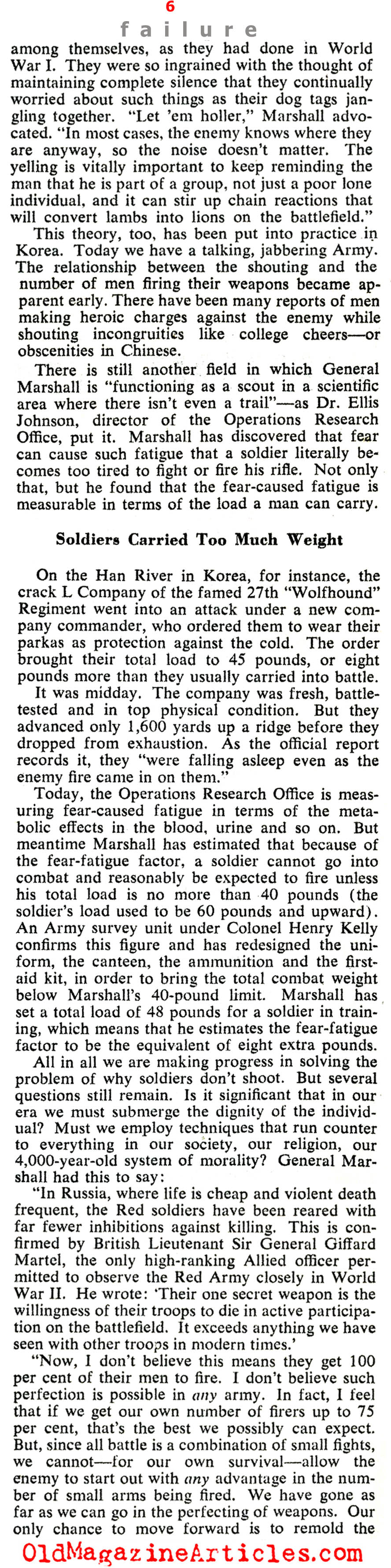 Why Only Half Our Soldiers Fire Their Rifles (Collier's Magazine, 1952)