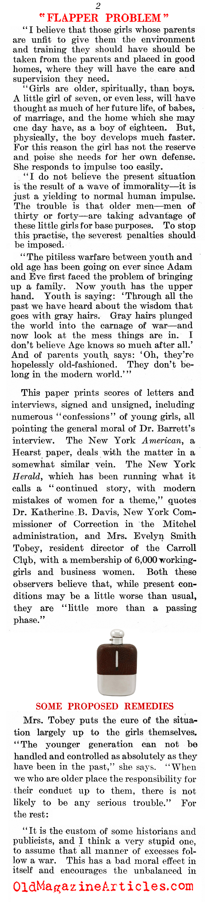 The Flapper Debate (Literary Digest, 1921)