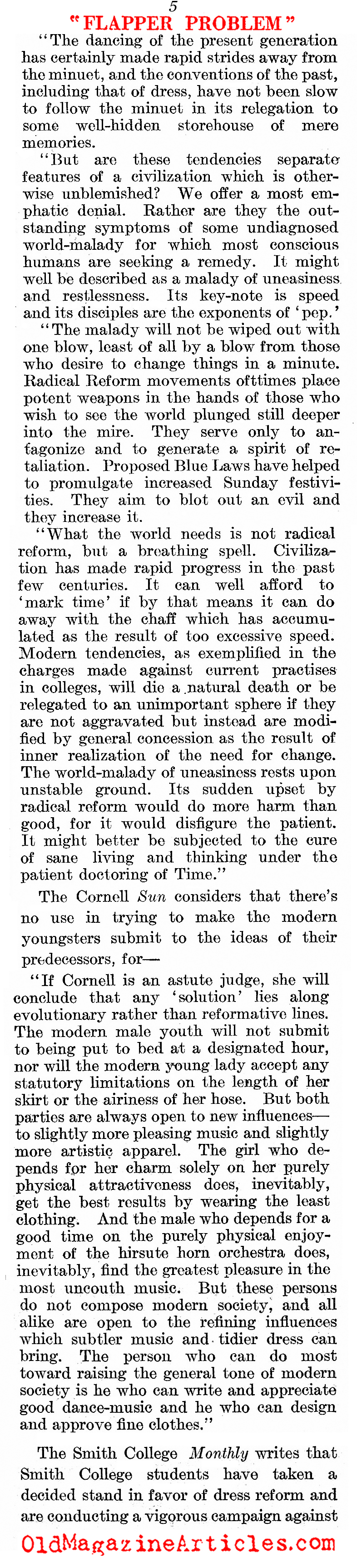 The Flapper Debate (Literary Digest, 1921)