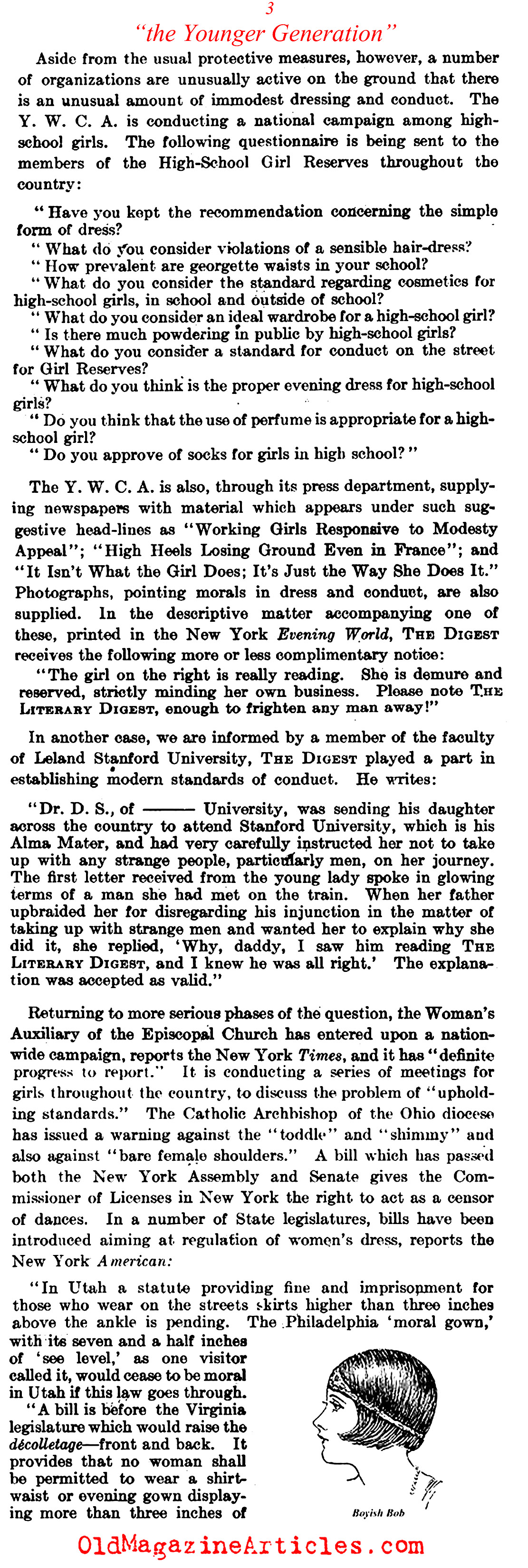 ''Is the Younger Generation in Peril?'' (Literary Digest, 1921)