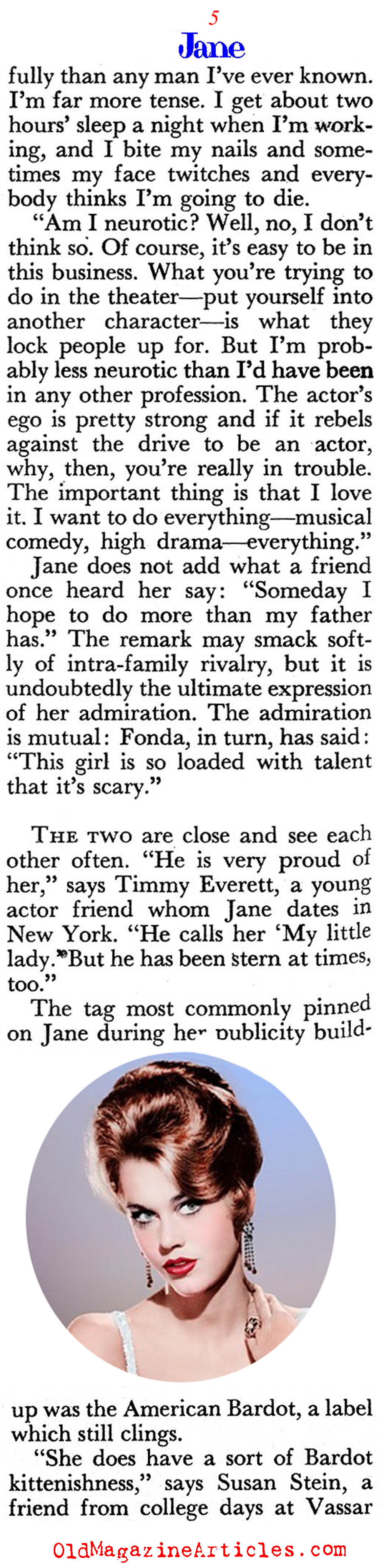 Jane Fonda (Pageant Magazine, 1960)