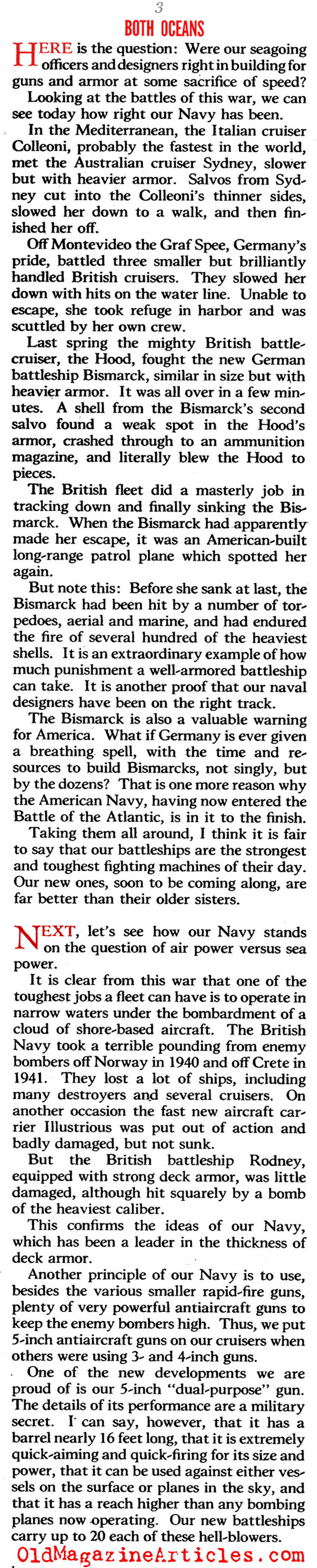 ''We Can Win On Both Oceans'' (The American Magazine, 1942)