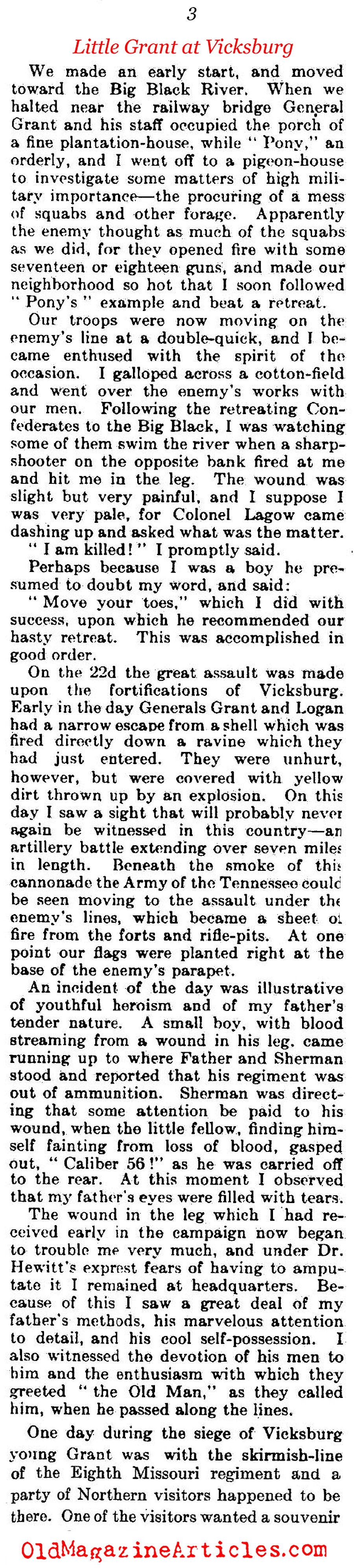 The Boy at Vicksburg (Literary Digest, 1912)