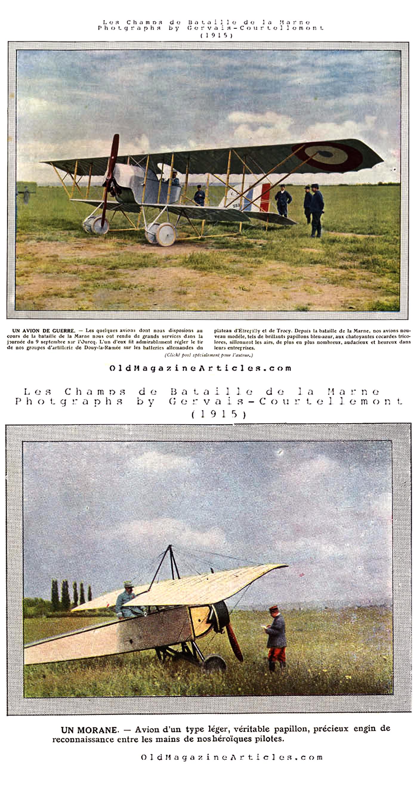 Two Color Photographs of French Military Aircraft (1915)
