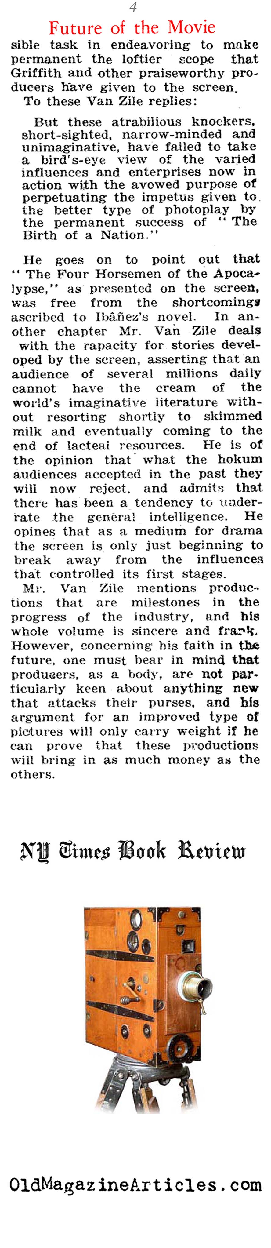 Recalling the 'Future' of the Movies (N.Y. Times Book Review, 1923)