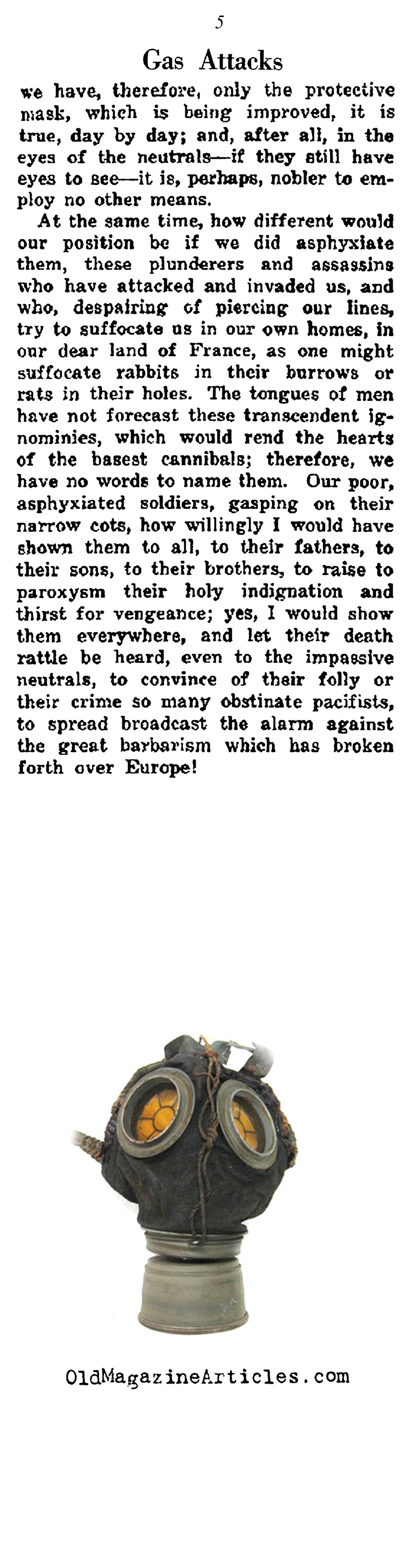 Gas Attack Horrors (NY Times, 1915)