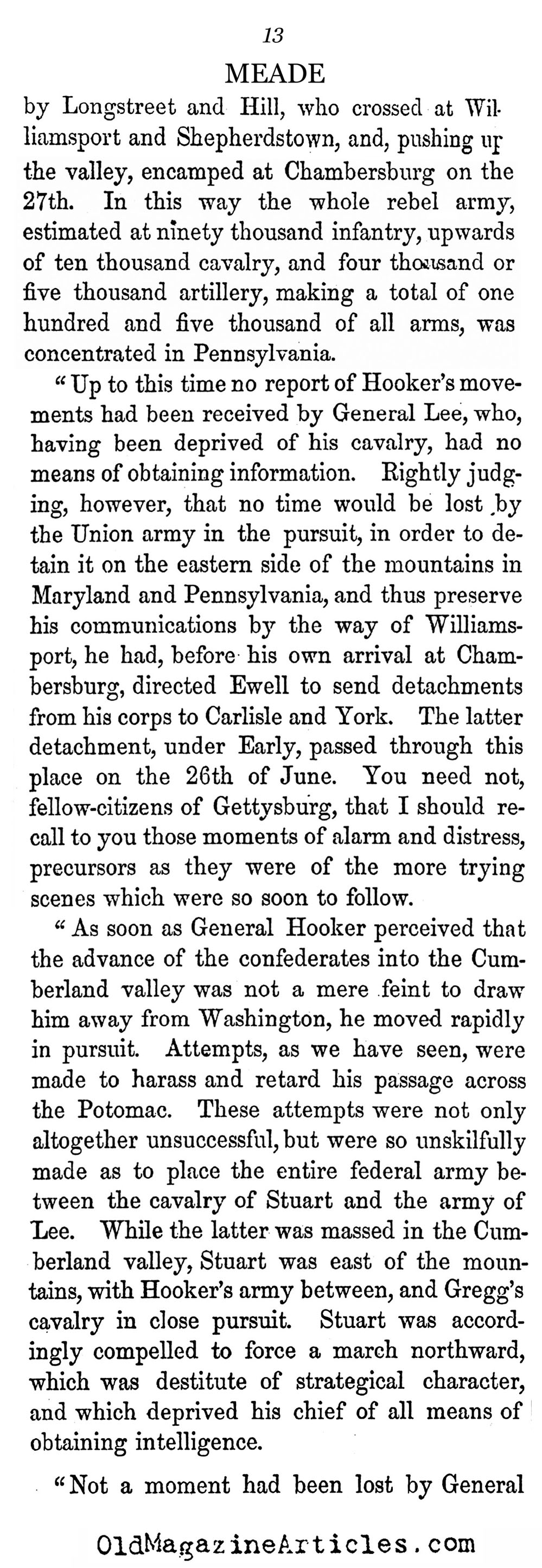 General Meade's Report on the Battle of Gettysburg (History of the U.S. , 1867)