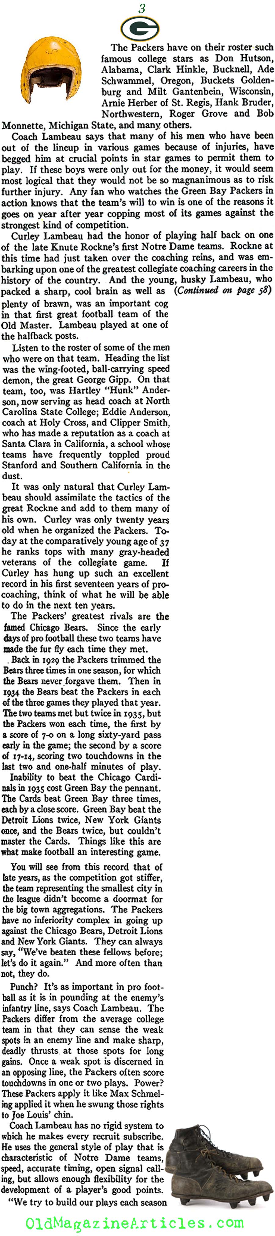 The Birth of the Green Bay Packers (American Legion Monthly, 1936)